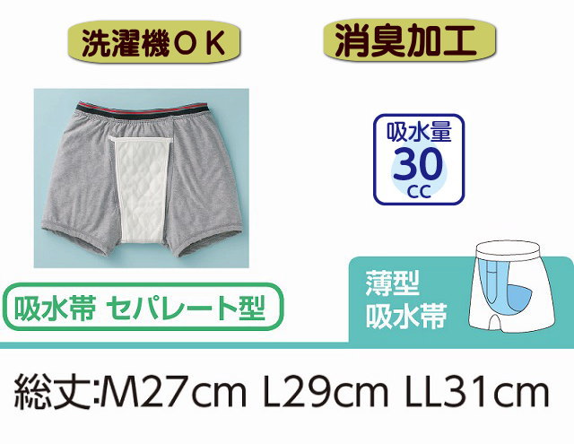 交換無料 L 失禁パンツ 介護下着 尿漏れパンツ 尿漏れ防止パンツ LL M プリントニット前開き 多め 失禁対策パンツ日本製 介護パンツ 男性用  100cc おむつ、パンツ